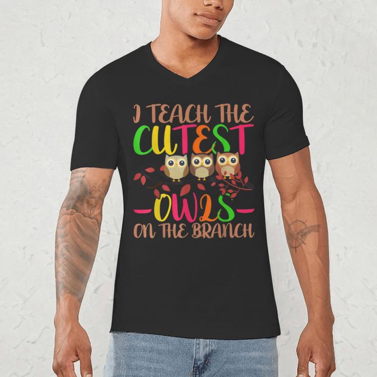 I Teach The Cutest Owls Christmas Or Teachers Day Men's V-Neck T-Shirt, novelty gifts, funny gifts I Teach The Cutest Owls Christmas Or Teachers Day Men's V-Neck T-Shirt, novelty gifts, funny gifts