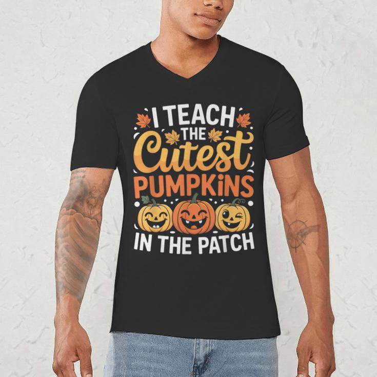 I Teach The Cutest Pumpkins Tshirt Halloween Teacher Men's V-Neck T-Shirt, novelty gifts, funny gifts I Teach The Cutest Pumpkins Tshirt Halloween Teacher Men's V-Neck T-Shirt, novelty gifts, funny gifts
