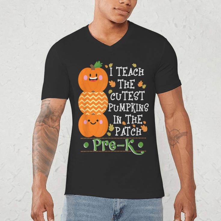 I Teach The Cutest Pumpkins In Patch Pre-K Halloween Teacher Men's V-Neck T-Shirt, novelty gifts, funny gifts