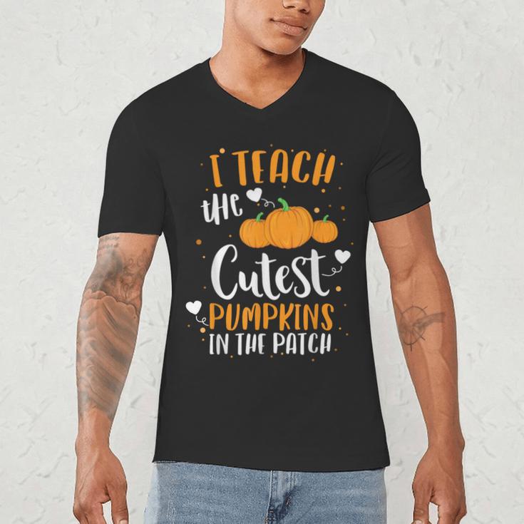 I Teach The Cutest Pumpkins In The Patch Teacher School For Men Women Kids Men's V-Neck T-Shirt, novelty gifts, funny gifts I Teach The Cutest Pumpkins In The Patch Teacher School For Men Women Kids Men's V-Neck T-Shirt, novelty gifts, funny gifts