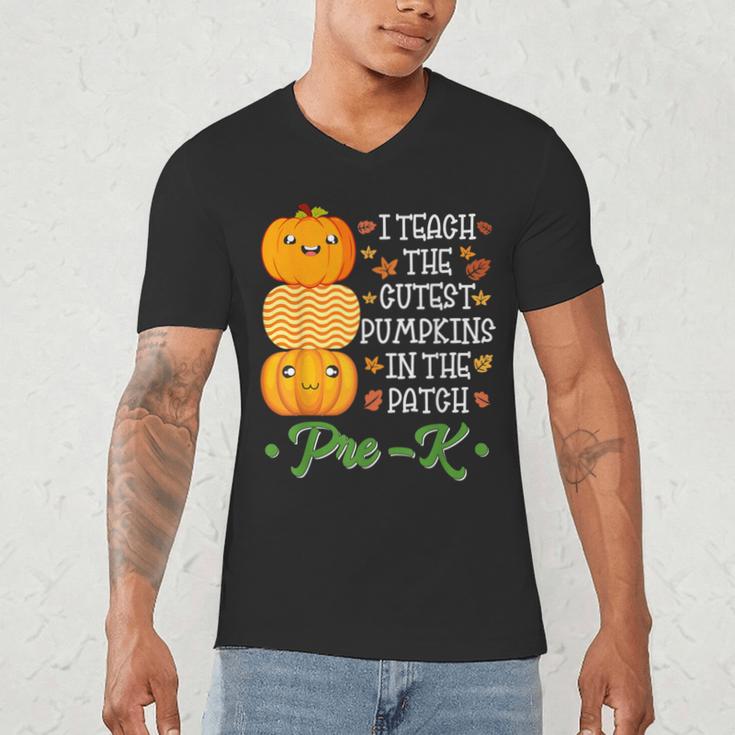 I Teach Cutest Pumpkins In Patch Thanksgiving Teacher Pre-K For Men Women Men's V-Neck T-Shirt, novelty gifts, funny gifts I Teach Cutest Pumpkins In Patch Thanksgiving Teacher Pre-K For Men Women Men's V-Neck T-Shirt, novelty gifts, funny gifts