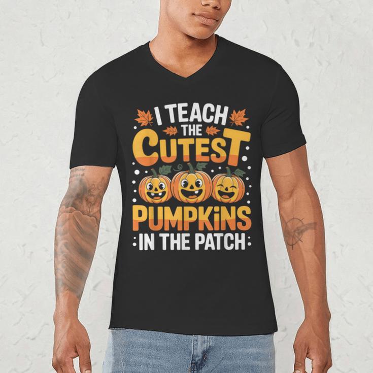 I Teach The Cutest Pumpkins Shirt Teachers Halloween Men's V-Neck T-Shirt, novelty gifts, funny gifts I Teach The Cutest Pumpkins Shirt Teachers Halloween Men's V-Neck T-Shirt, novelty gifts, funny gifts