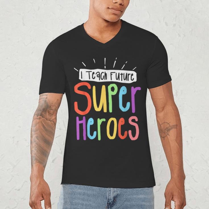 I Teach Future Superheroes Teacher Teaching Men's V-Neck T-Shirt, novelty gifts, funny gifts