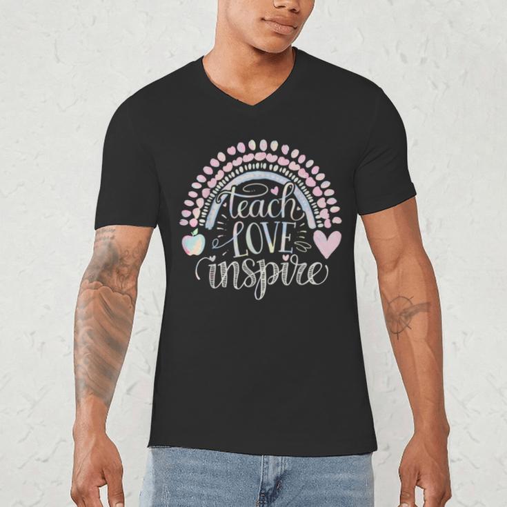 Teach Love Inspire Teacher Men's V-Neck T-Shirt, novelty gifts, funny gifts Teach Love Inspire Teacher Men's V-Neck T-Shirt, novelty gifts, funny gifts