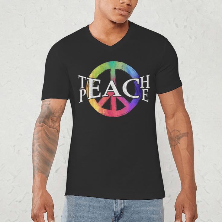 Teach Peace For Teachers And Educators Counselor Men's V-Neck T-Shirt, novelty gifts, funny gifts Teach Peace For Teachers And Educators Counselor Men's V-Neck T-Shirt, novelty gifts, funny gifts