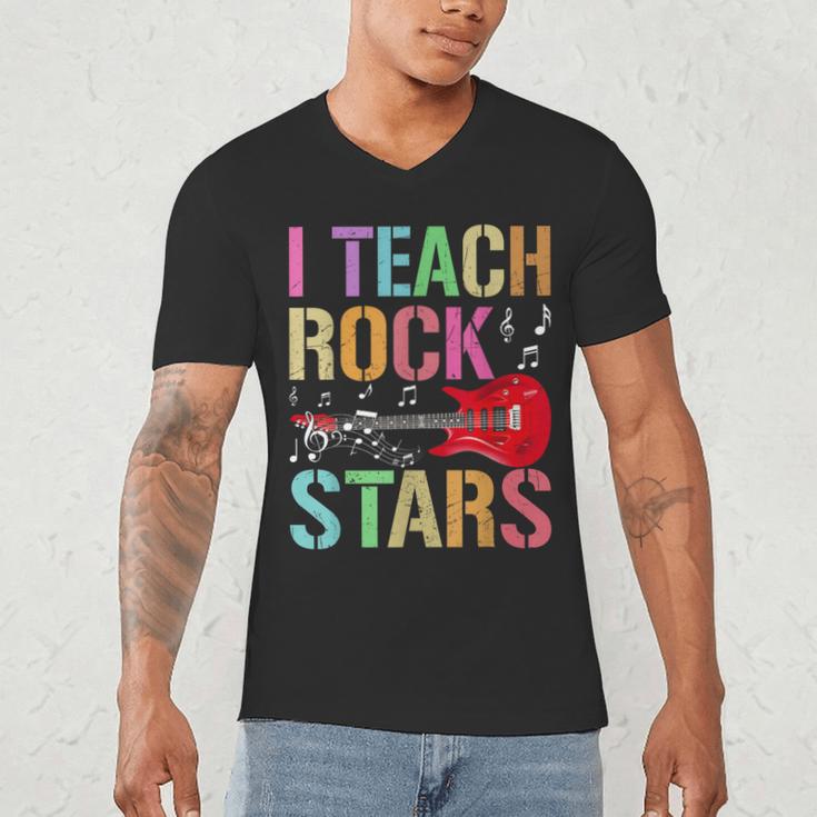 I Teach Rockstars Band Vibes Teacher Rocks My Music Teaching Men's V-Neck T-Shirt, novelty gifts, funny gifts I Teach Rockstars Band Vibes Teacher Rocks My Music Teaching Men's V-Neck T-Shirt, novelty gifts, funny gifts