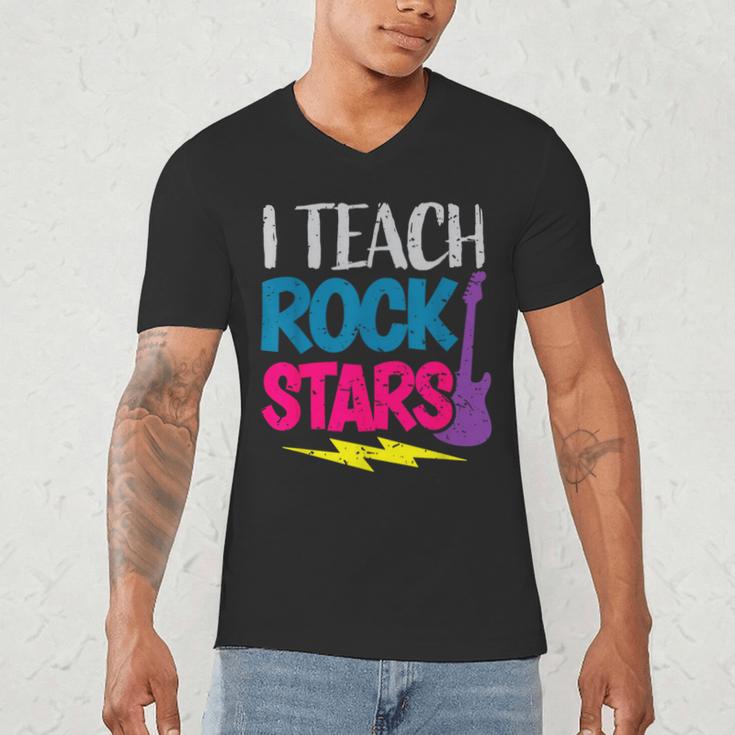 I Teach Rockstars Tee Orchestra Music Teacher Back To School Men's V-Neck T-Shirt, novelty gifts, funny gifts I Teach Rockstars Tee Orchestra Music Teacher Back To School Men's V-Neck T-Shirt, novelty gifts, funny gifts
