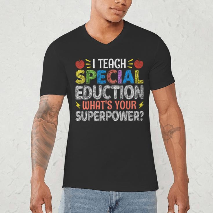 I Teach Special Education SPED Special Education Teacher For Men Women Men's V-Neck T-Shirt, novelty gifts, funny gifts