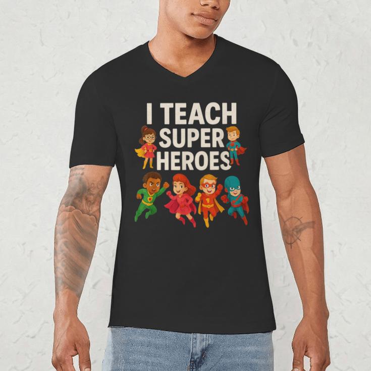 I Teach Super Heroes Teacher Men's V-Neck T-Shirt, novelty gifts, funny gifts I Teach Super Heroes Teacher Men's V-Neck T-Shirt, novelty gifts, funny gifts