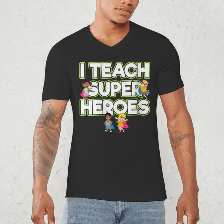 I Teach Superheroes School Teacher Professor Men's V-Neck T-Shirt, novelty gifts, funny gifts I Teach Superheroes School Teacher Professor Men's V-Neck T-Shirt, novelty gifts, funny gifts