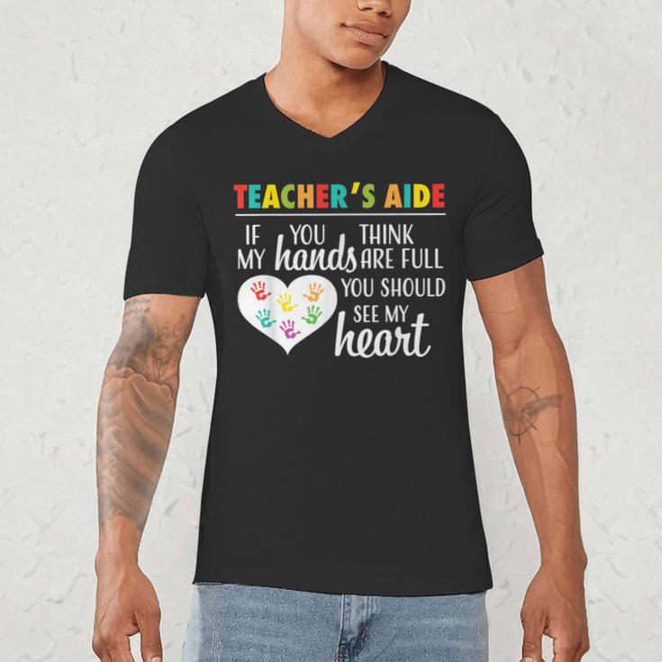 Teacher Aide Appreciation Cute Heart Tee For Women Men's V-Neck T-Shirt, novelty gifts, funny gifts Teacher Aide Appreciation Cute Heart Tee For Women Men's V-Neck T-Shirt, novelty gifts, funny gifts