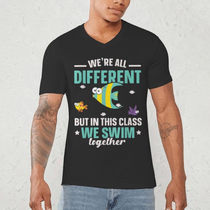 Teacher We All Different But In This Class We Swim Together Men's V-Neck T-Shirt, novelty gifts, funny gifts Teacher We All Different But In This Class We Swim Together Men's V-Neck T-Shirt, novelty gifts, funny gifts
