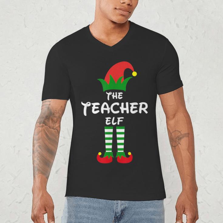 The Teacher Elf Family Matching Group Idea Christmas Men's V-Neck T-Shirt, novelty gifts, funny gifts The Teacher Elf Family Matching Group Idea Christmas Men's V-Neck T-Shirt, novelty gifts, funny gifts