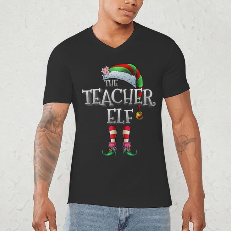The Teacher Elf Shirt Matching Family Christmas Elf Men Women Kids Men's V-Neck T-Shirt, novelty gifts, funny gifts The Teacher Elf Shirt Matching Family Christmas Elf Men Women Kids Men's V-Neck T-Shirt, novelty gifts, funny gifts