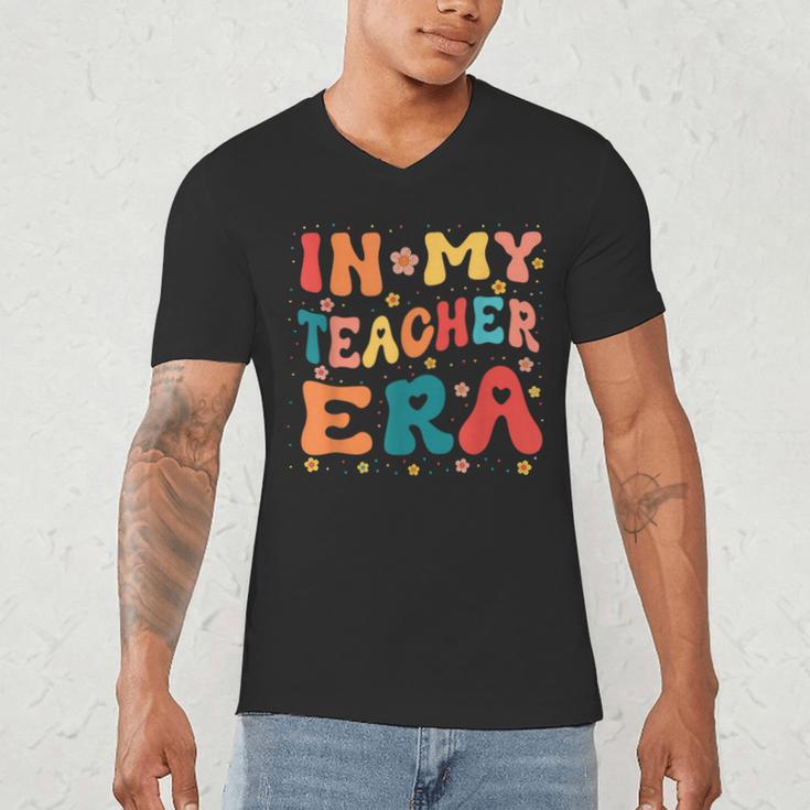 In My Teacher Era First Day Of School Back To School Retro Men's V-Neck T-Shirt, novelty gifts, funny gifts In My Teacher Era First Day Of School Back To School Retro Men's V-Neck T-Shirt, novelty gifts, funny gifts