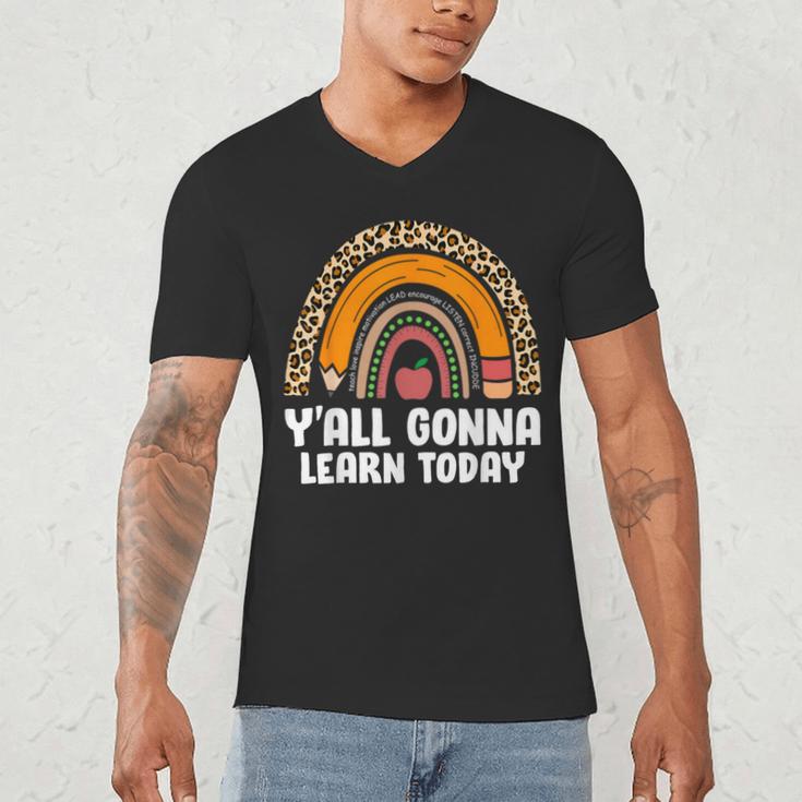 Teacher First Day Of School Y'All Gonna Learn Today Men's V-Neck T-Shirt, novelty gifts, funny gifts Teacher First Day Of School Y'All Gonna Learn Today Men's V-Neck T-Shirt, novelty gifts, funny gifts