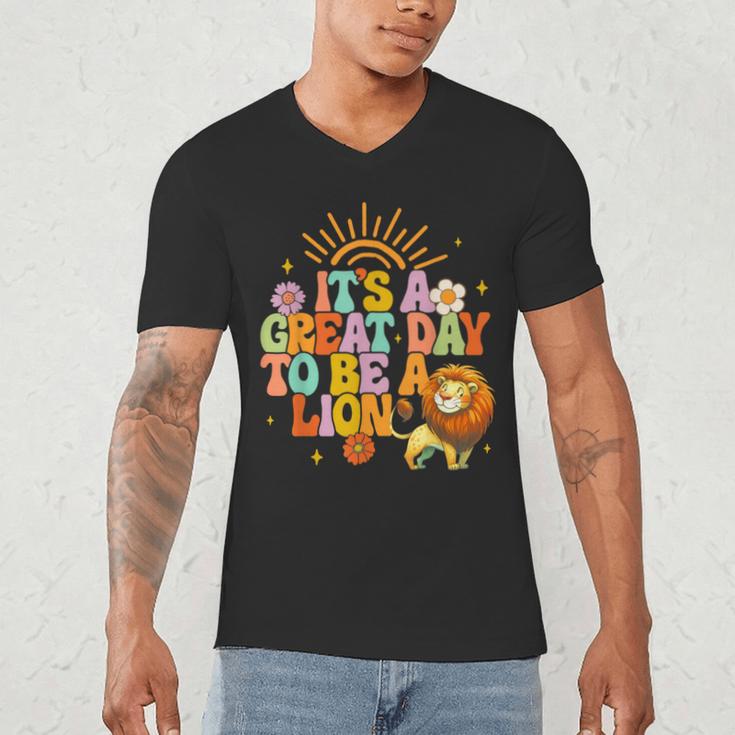 Teacher Life Back To School It's A Great A Day To Be A Lion Men's V-Neck T-Shirt, novelty gifts, funny gifts Teacher Life Back To School It's A Great A Day To Be A Lion Men's V-Neck T-Shirt, novelty gifts, funny gifts