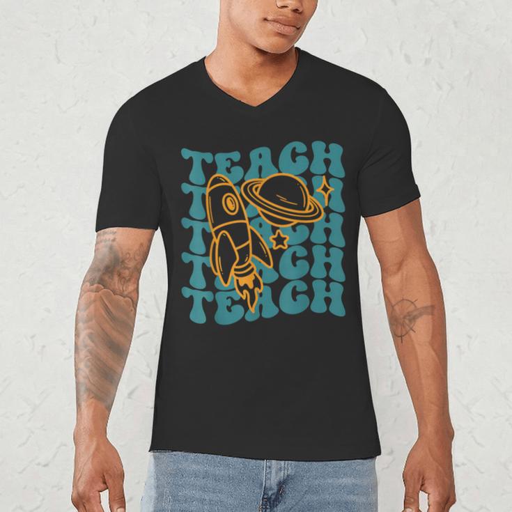 Teacher Outer Space Science Astronomy Planet Saturn Teach Men's V-Neck T-Shirt, novelty gifts, funny gifts Teacher Outer Space Science Astronomy Planet Saturn Teach Men's V-Neck T-Shirt, novelty gifts, funny gifts
