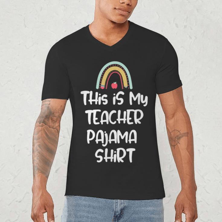 This Is My Teacher Pajama Shirt Teacher Life Tee Men's V-Neck T-Shirt, novelty gifts, funny gifts This Is My Teacher Pajama Shirt Teacher Life Tee Men's V-Neck T-Shirt, novelty gifts, funny gifts