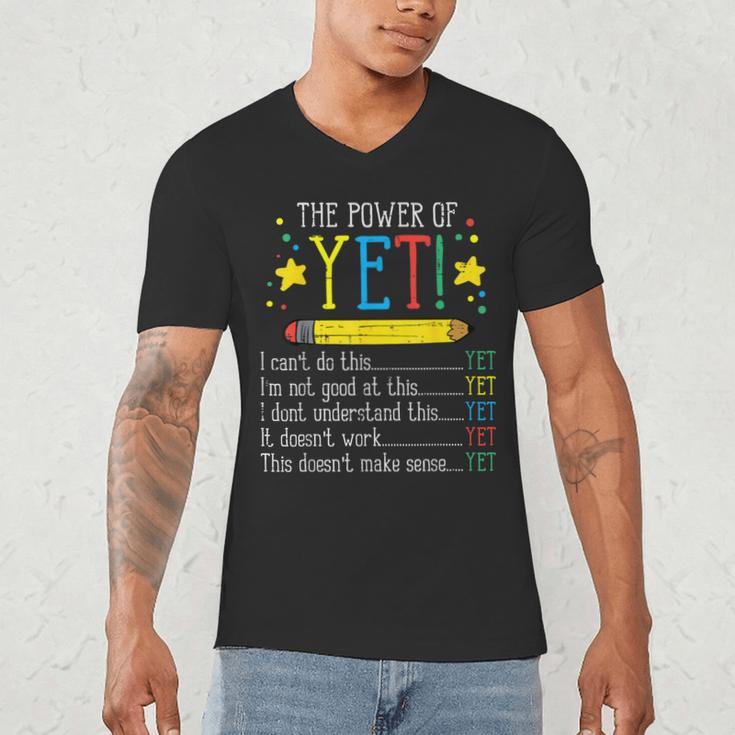 Teacher Power Of Yet Cant Do This Inspirational Women Men Men's V-Neck T-Shirt, novelty gifts, funny gifts Teacher Power Of Yet Cant Do This Inspirational Women Men Men's V-Neck T-Shirt, novelty gifts, funny gifts