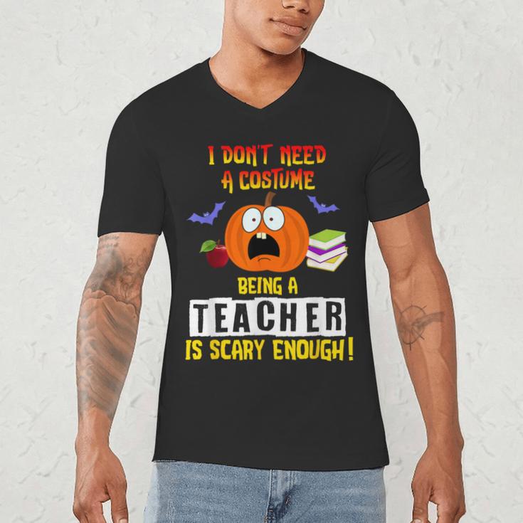 Being a Teacher Is Scary Enough Halloween Men's V-Neck T-Shirt, novelty gifts, funny gifts Being a Teacher Is Scary Enough Halloween Men's V-Neck T-Shirt, novelty gifts, funny gifts