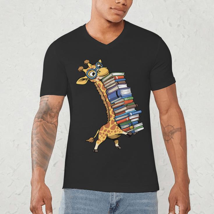 Teacher Shirt Giraffe Holding Books Bookworm Librarian Men's V-Neck T-Shirt, novelty gifts, funny gifts Teacher Shirt Giraffe Holding Books Bookworm Librarian Men's V-Neck T-Shirt, novelty gifts, funny gifts