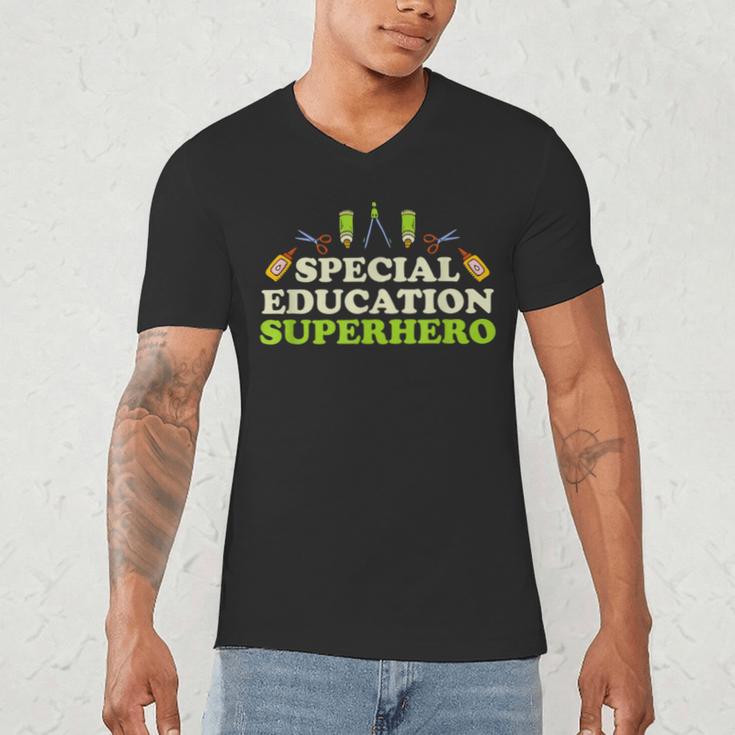 Teacher Superhero Student Educator Special Education Men's V-Neck T-Shirt, novelty gifts, funny gifts Teacher Superhero Student Educator Special Education Men's V-Neck T-Shirt, novelty gifts, funny gifts