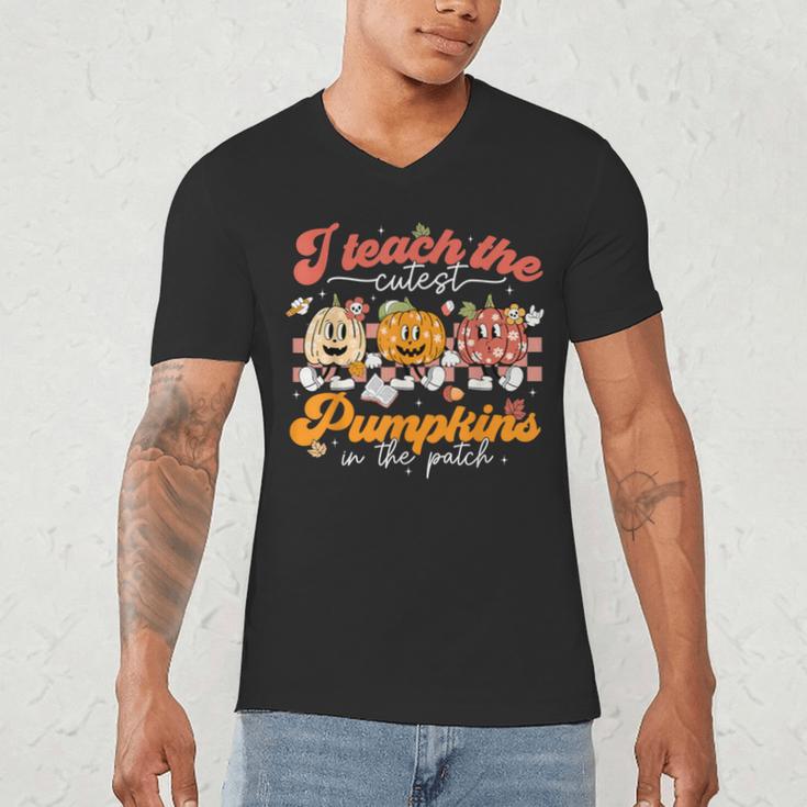 Teacher I Teach The Cutest Pumpkins In The Patch Fall Autumn Men's V-Neck T-Shirt, novelty gifts, funny gifts Teacher I Teach The Cutest Pumpkins In The Patch Fall Autumn Men's V-Neck T-Shirt, novelty gifts, funny gifts