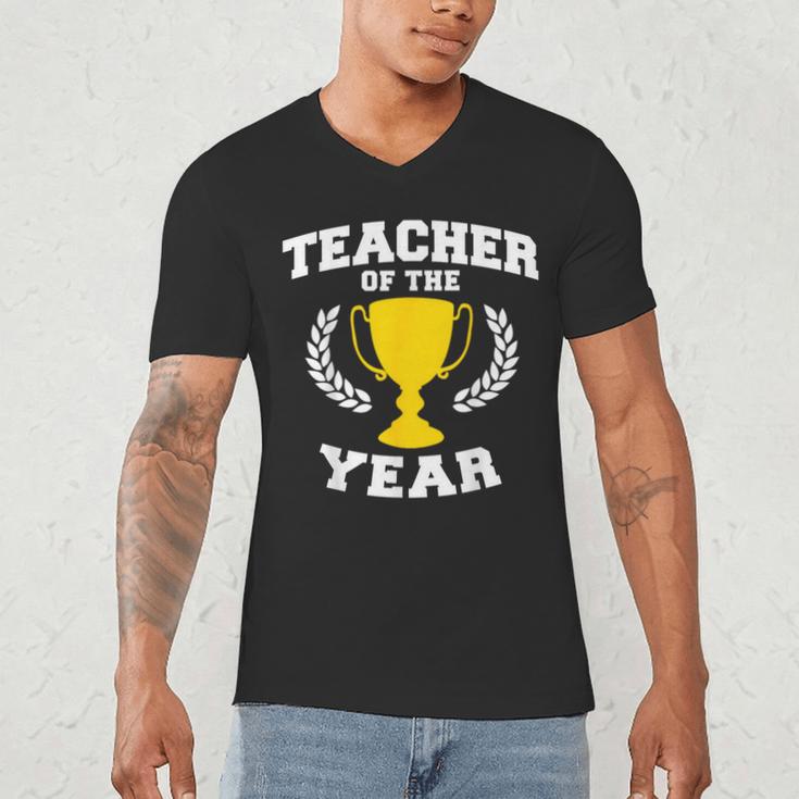Teacher Of The Year For Men Women Men's V-Neck T-Shirt, novelty gifts, funny gifts Teacher Of The Year For Men Women Men's V-Neck T-Shirt, novelty gifts, funny gifts