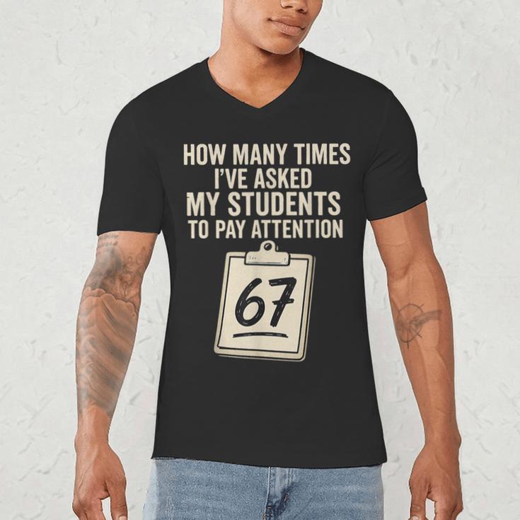 Teachers 67 Meme Men's V-Neck T-Shirt, novelty gifts, funny gifts Teachers 67 Meme Men's V-Neck T-Shirt, novelty gifts, funny gifts