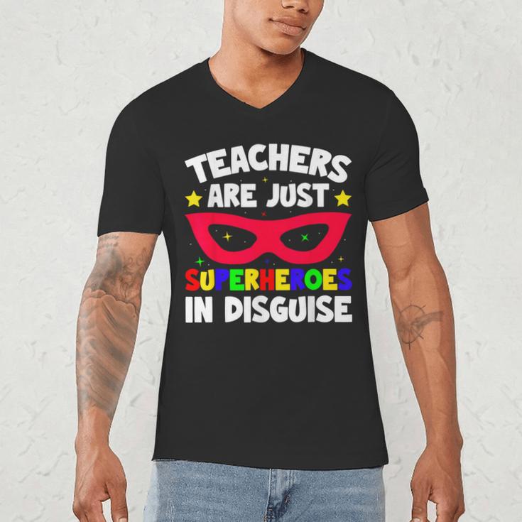 Teachers Are Just Superheroes In Disguise School Men's V-Neck T-Shirt, novelty gifts, funny gifts Teachers Are Just Superheroes In Disguise School Men's V-Neck T-Shirt, novelty gifts, funny gifts