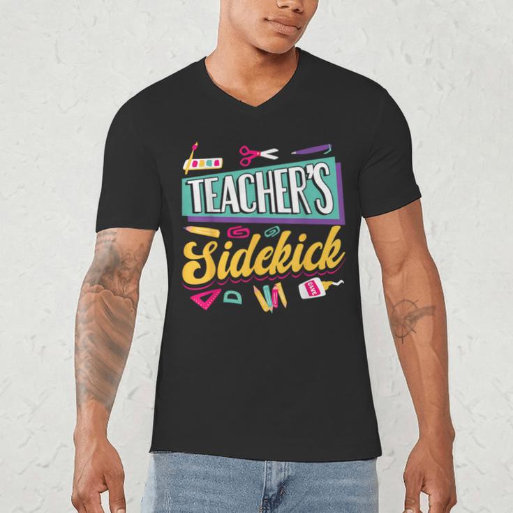 Teacher's Sidekick Teacher Assisting Teaching Assistant Men's V-Neck T-Shirt, novelty gifts, funny gifts Teacher's Sidekick Teacher Assisting Teaching Assistant Men's V-Neck T-Shirt, novelty gifts, funny gifts