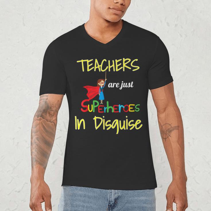 Teachers Are Superheroes First Day School T-Shirt Men's V-Neck T-Shirt, novelty gifts, funny gifts Teachers Are Superheroes First Day School T-Shirt Men's V-Neck T-Shirt, novelty gifts, funny gifts