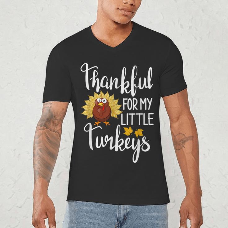 Teachers Thanksgiving Thankful For My Little Turkeys Men's V-Neck T-Shirt, novelty gifts, funny gifts Teachers Thanksgiving Thankful For My Little Turkeys Men's V-Neck T-Shirt, novelty gifts, funny gifts