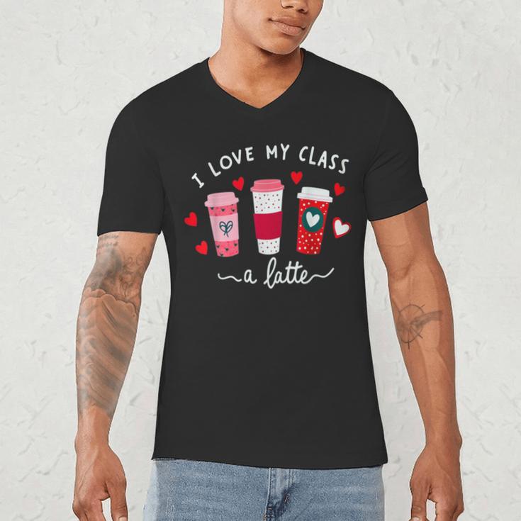 Teachers Valentine Day I Love My Class A Latte Coffee Women Men's V-Neck T-Shirt, novelty gifts, funny gifts Teachers Valentine Day I Love My Class A Latte Coffee Women Men's V-Neck T-Shirt, novelty gifts, funny gifts