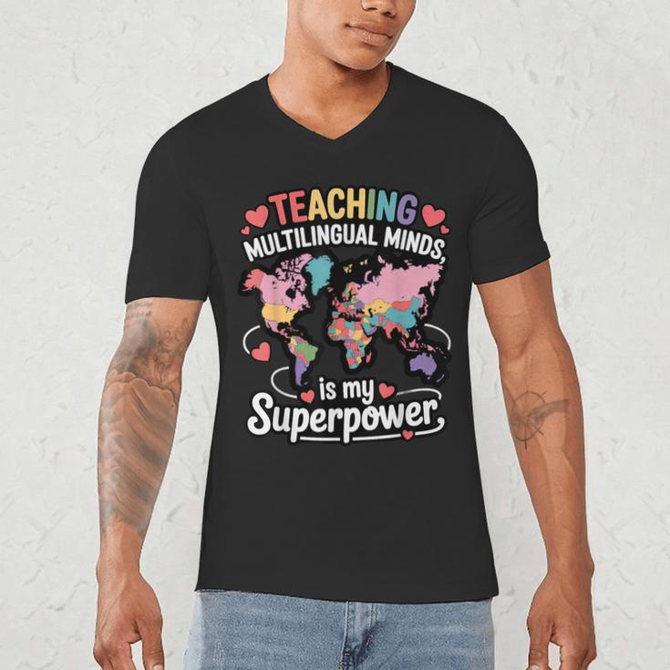 Teaching Multilingual Minds Learners English ESL Teacher Men's V-Neck T-Shirt, novelty gifts, funny gifts Teaching Multilingual Minds Learners English ESL Teacher Men's V-Neck T-Shirt, novelty gifts, funny gifts