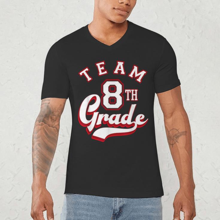 Team 8th Grade Eighth For Teacher Or Students For Men Women Girls Kids Men's V-Neck T-Shirt, novelty gifts, funny gifts Team 8th Grade Eighth For Teacher Or Students For Men Women Girls Kids Men's V-Neck T-Shirt, novelty gifts, funny gifts