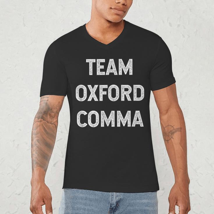 Team Oxford Comma English Majors And Teachers For Men Women Girls Kids Men's V-Neck T-Shirt, novelty gifts, funny gifts