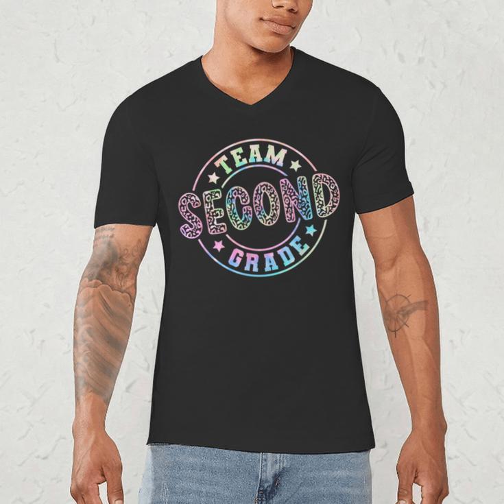 Team Second Grade Teacher Student Back To School 2nd Grade Men's V-Neck T-Shirt, novelty gifts, funny gifts