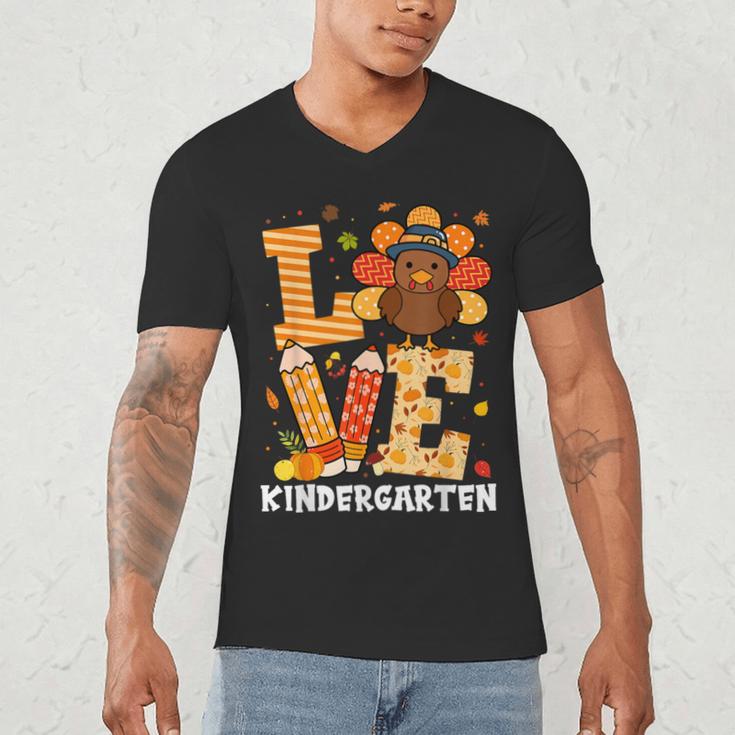 Thanksgiving Love Kindergarten Teacher Turkey Autumn Fall Men's V-Neck T-Shirt, novelty gifts, funny gifts Thanksgiving Love Kindergarten Teacher Turkey Autumn Fall Men's V-Neck T-Shirt, novelty gifts, funny gifts