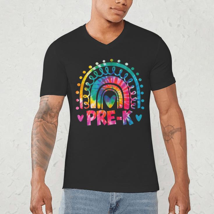 Tie Dye Prek Teacher Rainbow Preschool Back To School Girl Men's V-Neck T-Shirt, novelty gifts, funny gifts