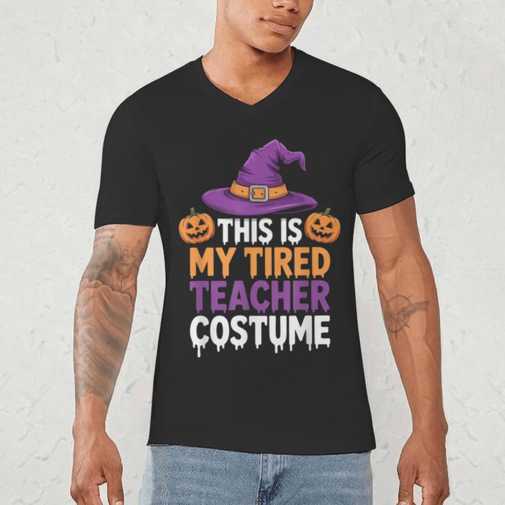This Is My Tired Teacher Costume Halloween Men's V-Neck T-Shirt, novelty gifts, funny gifts