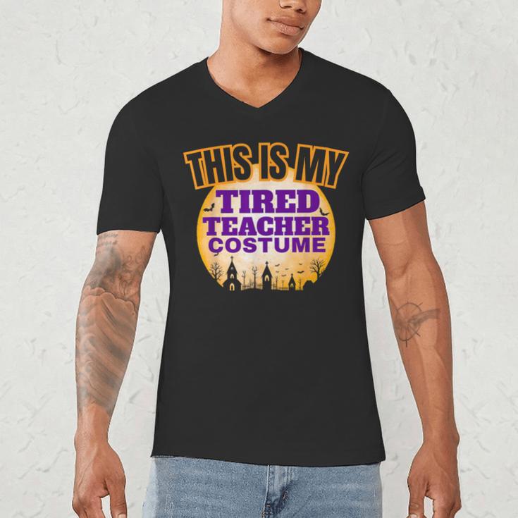 This Is My Tired Teacher Costume Halloween Teachers Men's V-Neck T-Shirt, novelty gifts, funny gifts This Is My Tired Teacher Costume Halloween Teachers Men's V-Neck T-Shirt, novelty gifts, funny gifts