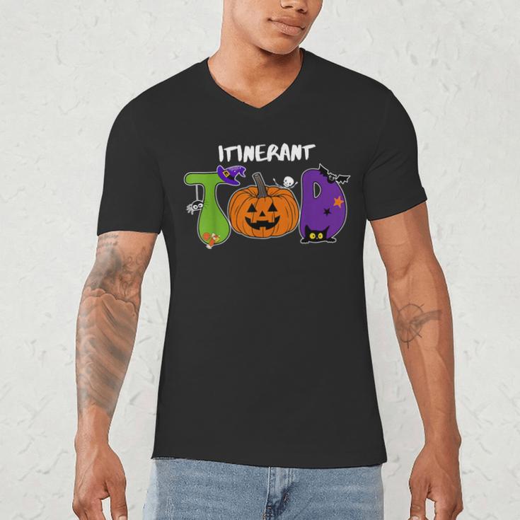 TOD Itinerant Teacher Of The Deaf Halloween ASL Interpreters Men's V-Neck T-Shirt, novelty gifts, funny gifts