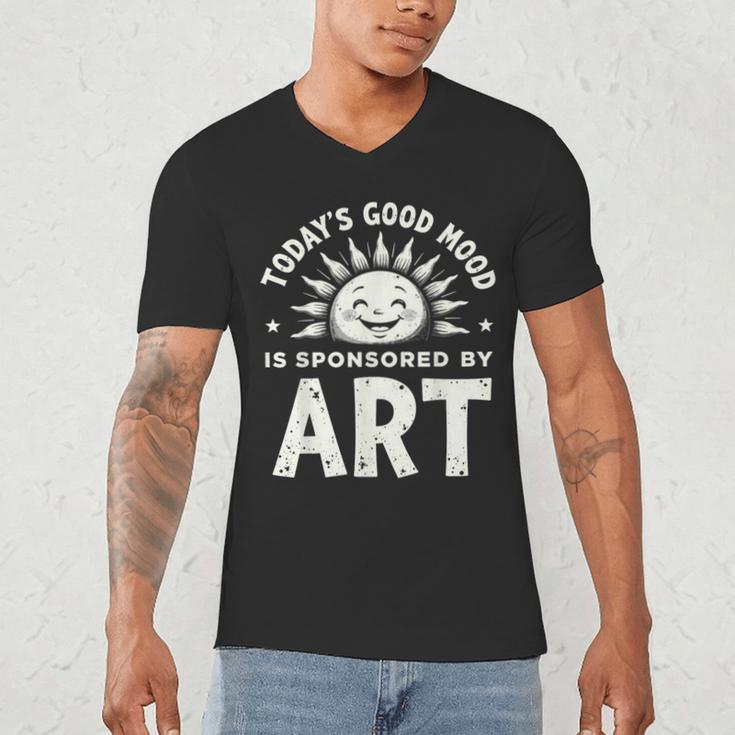 Today’s Good Mood Is Sponsored By Art Teacher Sun Tee Men's V-Neck T-Shirt, novelty gifts, funny gifts Today’s Good Mood Is Sponsored By Art Teacher Sun Tee Men's V-Neck T-Shirt, novelty gifts, funny gifts