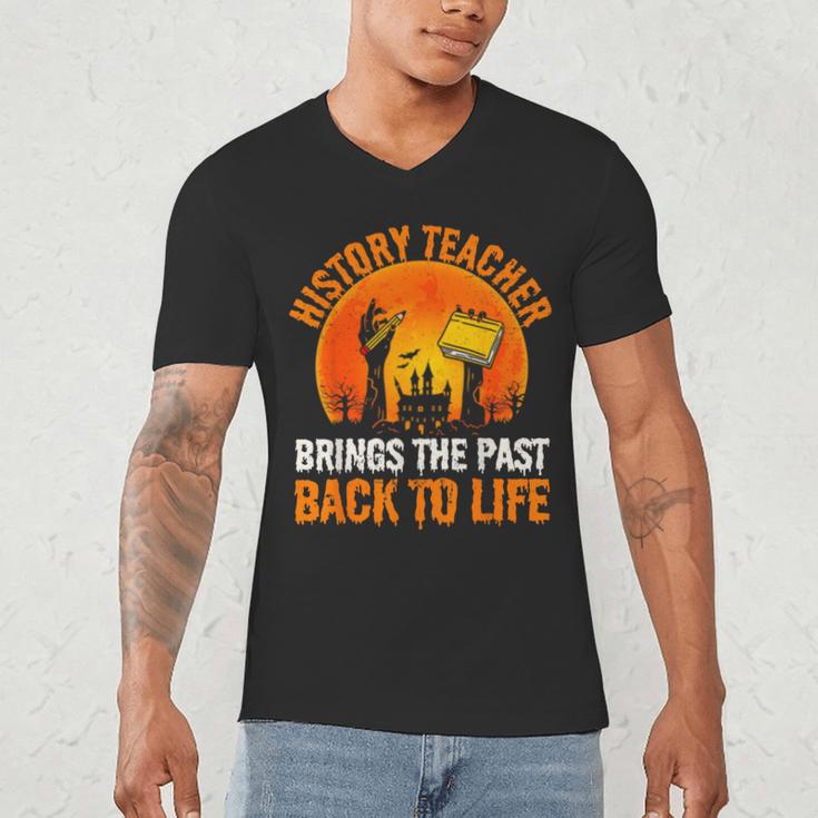 History Teacher Brings Past Back To Life Halloween Zombie Men's V-Neck T-Shirt, novelty gifts, funny gifts History Teacher Brings Past Back To Life Halloween Zombie Men's V-Neck T-Shirt, novelty gifts, funny gifts