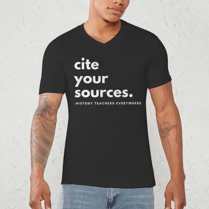 History Teacher Cite Your Sources Men's V-Neck T-Shirt, novelty gifts, funny gifts History Teacher Cite Your Sources Men's V-Neck T-Shirt, novelty gifts, funny gifts