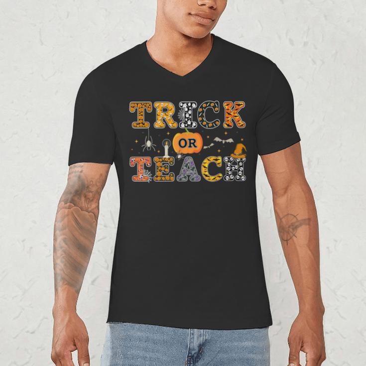 Trick Or Teach Funny School Teacher Halloween Costume Men's V-Neck T-Shirt, novelty gifts, funny gifts Trick Or Teach Funny School Teacher Halloween Costume Men's V-Neck T-Shirt, novelty gifts, funny gifts