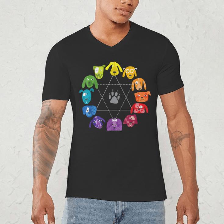 Unique For Artists By ADS Color Wheel Educational Art Teacher Dog Themed Artist Small Men's V-Neck T-Shirt, novelty gifts, funny gifts Unique For Artists By ADS Color Wheel Educational Art Teacher Dog Themed Artist Small Men's V-Neck T-Shirt, novelty gifts, funny gifts