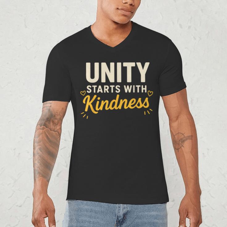 Unity Kindness Shirt Women Teachers Kids Unity Day Orange Men's V-Neck T-Shirt, novelty gifts, funny gifts